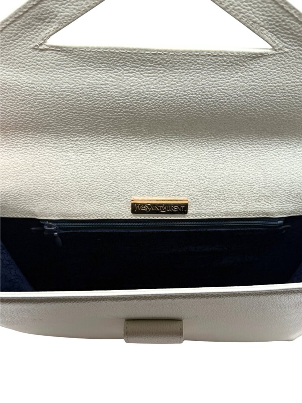 YVES SAINT LAURENT Vintage White/Ivory Clutch - Picture 5 of 8